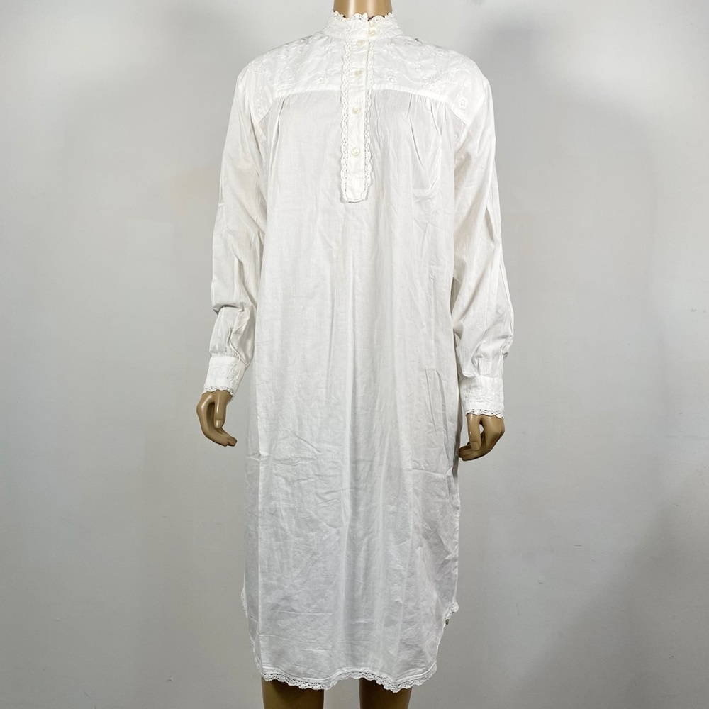 Hand Embroidered Papy Boez Women’s NWT Size M/L 100% Cotton Dress Vintage